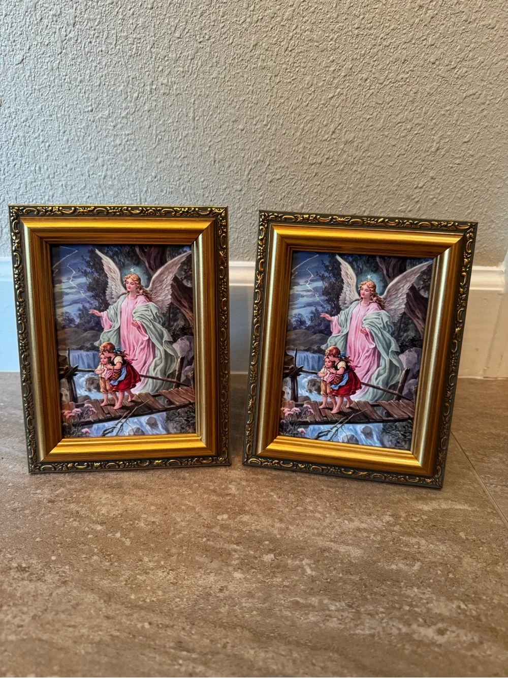 2 Gold Frame Guardian Angel pictures